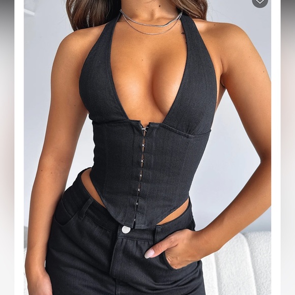 White Fox Secret Identity Bustier Black - Picture 2 of 3